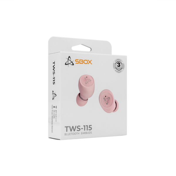 Slušalice SBOX EB-TWS115, bežične, bluetooth, mikrofon, in-ear, roza - Slika 5