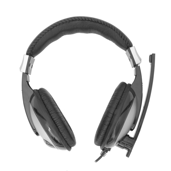 Slušalice SBOX HS-302, žičane, mikrofon, over-ear, crno-srebrne - Slika 2