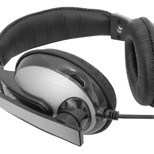 Slušalice SBOX HS-302, žičane, mikrofon, over-ear, crno-srebrne - Slika 3