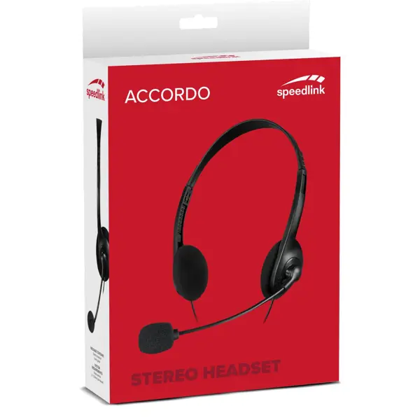 Slušalice Speedlink Accordo, žičane, mikrofon, on-ear, PC, crne - Slika 4