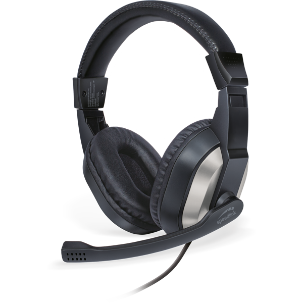 Slušalice Speedlink Thebe, žičane, mikrofon, over-ear, PC, crne - Slika 1