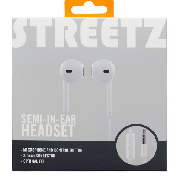 Slušalice Streetz HL-W107, žičane, mikrofon, in-ear, bijele - Slika 2