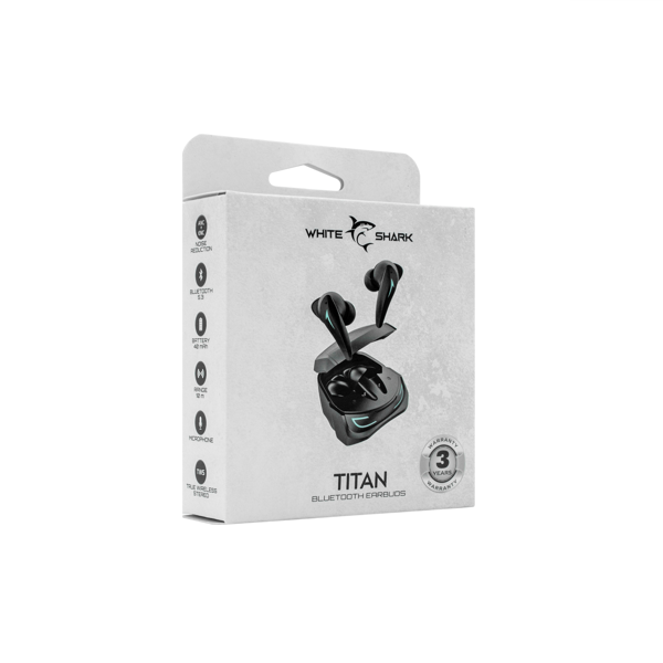Slušalice White Shark GEB-TWS96 Titan, bežične, bluetooth, eliminacija buke, mikrofon, in-ear, crne - Slika 4