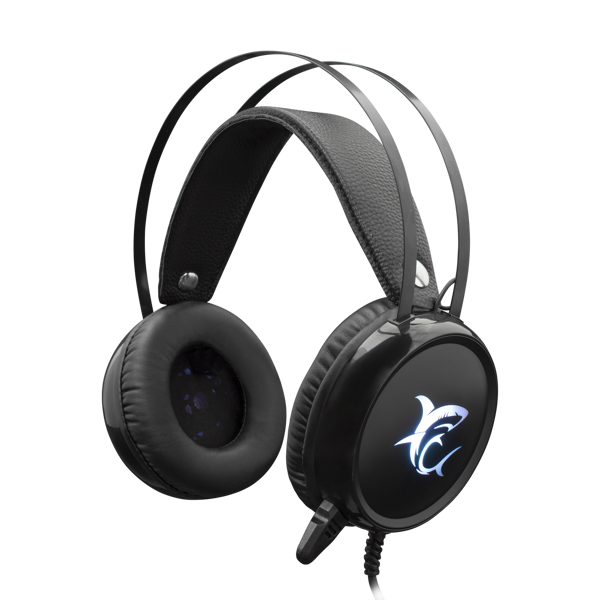 Slušalice White Shark Margay GH-1947, žičane, gaming, mikrofon, on-ear, LED, PC, crne - Slika 1