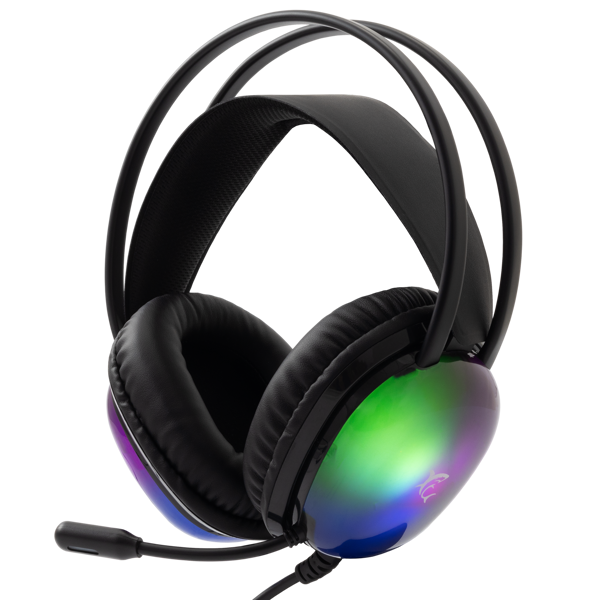 Slušalice White Shark Peacock GH-2444, žičane, gaming, mikrofon, over-ear, PC, PS4, PS5, Xbox, RGB, crne - Slika 1