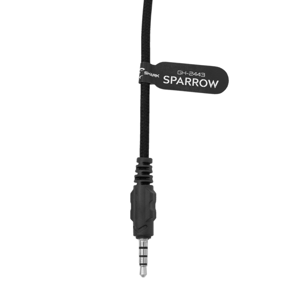 Slušalice White Shark Sparrow GH-2443, žičane, gaming, mikrofon, over-ear, PC, PS4, PS5, Xbox, crne - Slika 7