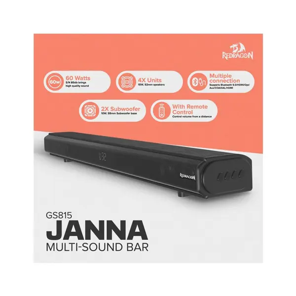 Soundbar Redragon Janna GS815, 60W, crni - Slika 9