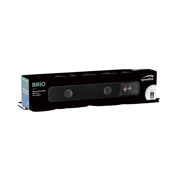 Soundbar Speedlink Brio, 2.0, 6W, LED, crni - Slika 1
