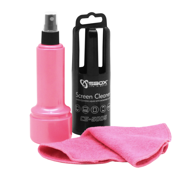 Sredstvo za čišćenje SBOX CS-5005, s mikrofiber krpicom, rozo - Slika 2
