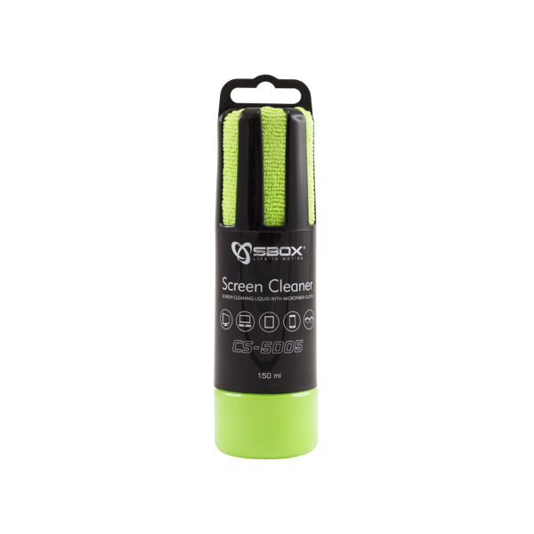 Sredstvo za čišćenje SBOX CS-5005, s mikrofiber krpicom, zeleno - Slika 1