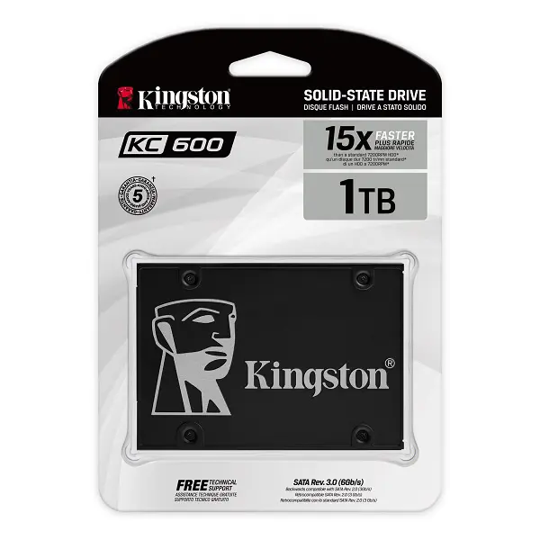 SSD Kingston KC600, 2.5", SATA3, 1TB, R550/W520 - Slika 1