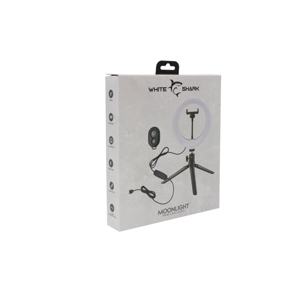 Stalak sa svjetlom White Shark Moonlight RL-08, 20cm, bijelo LED - Slika 7