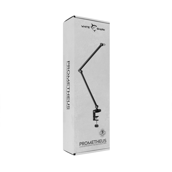 Stalak za mikrofon White Shark GMS-001 Prometheus, crno-srebrni - Slika 10