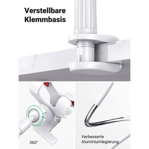Stalak za mobitel Ugreen phone holder, stolni, 90cm, bijeli - Slika 5