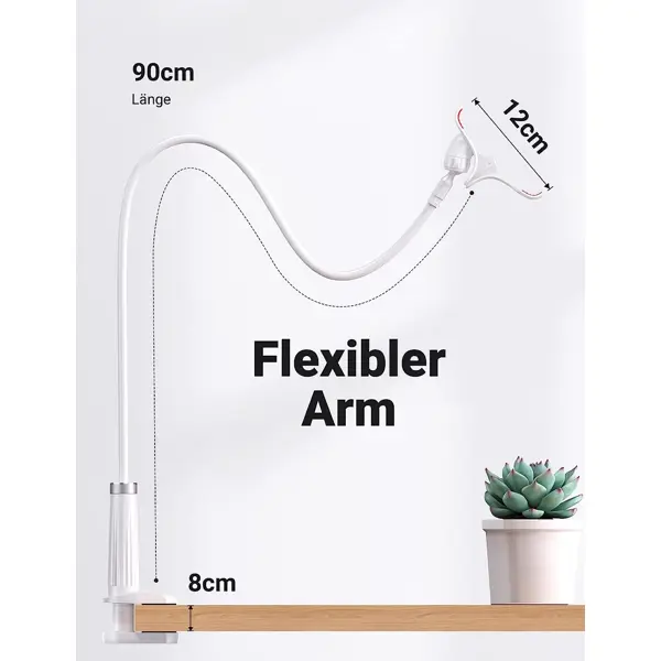 Stalak za mobitel Ugreen phone holder, stolni, 90cm, bijeli - Slika 3