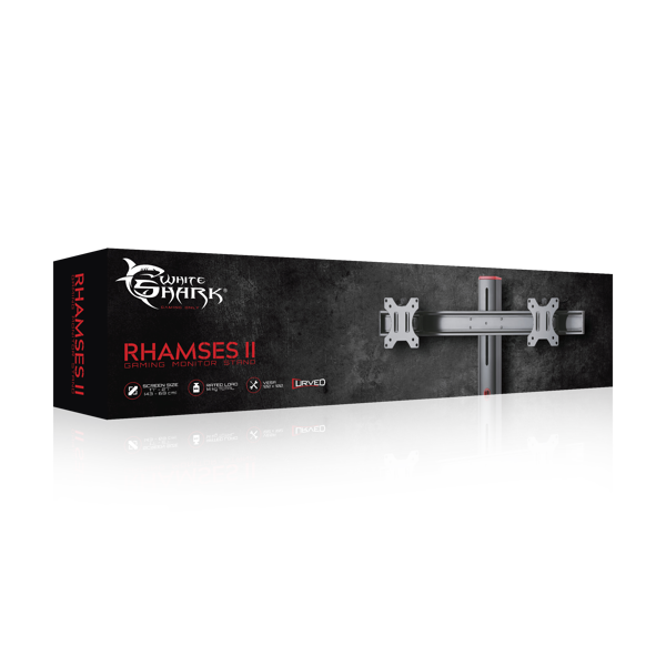 Stalak za monitor White Shark GMS-3202 Rhamses-II, za 2 monitora - Slika 7