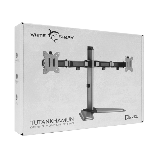 Stalak za monitor White Shark GMS-3206 Tutankhamun, za 2 monitora - Slika 7