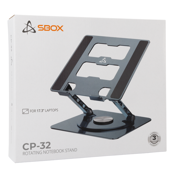 Stalak za prijenosno računalo SBOX CP-32, rotacijski, do 17", plavo-sivi - Slika 8
