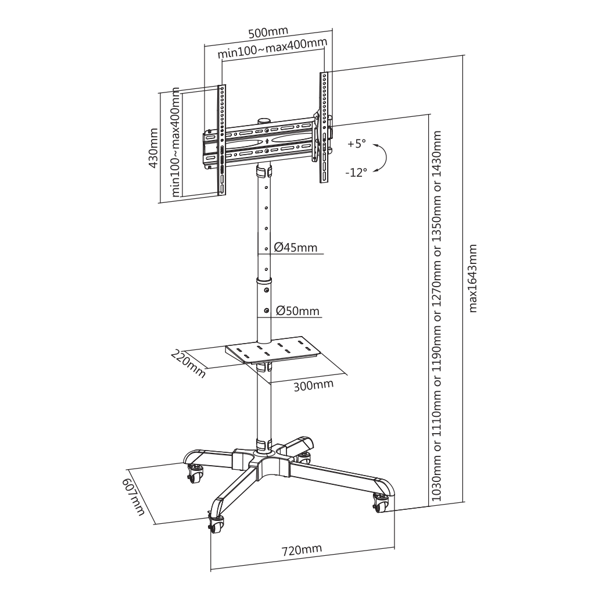 Stalak za TV SBOX FS-224-2 - Slika 8