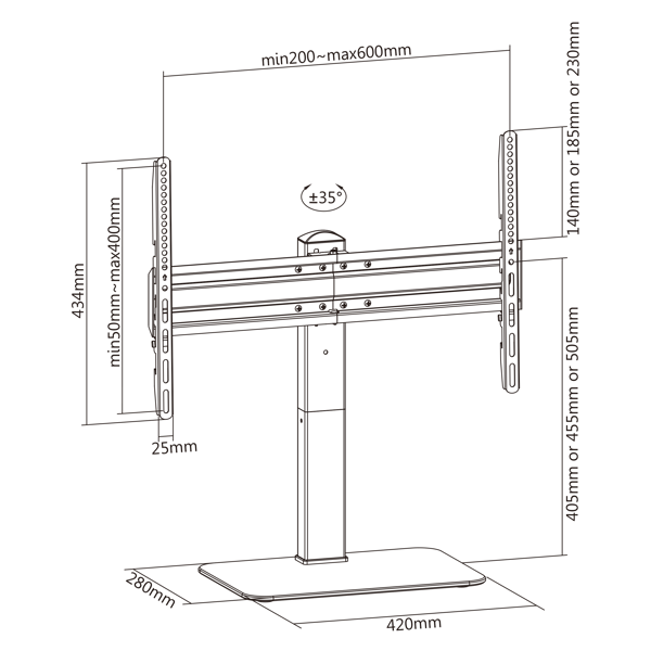 Stalak za TV SBOX FS-305-2 - Slika 12