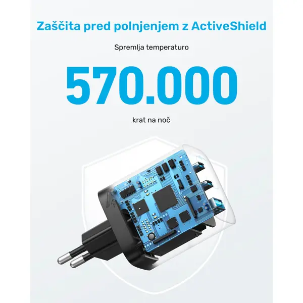 Strujni punjač Anker 336, 67W, 2xUSB-C, USB-A, crni - Slika 5