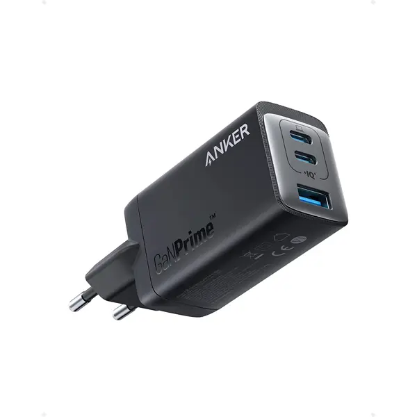 Strujni punjač Anker 735 GaN Prime, 65W Power IQ 4.0, 2×USB-C, USB-A, crni - Slika 1