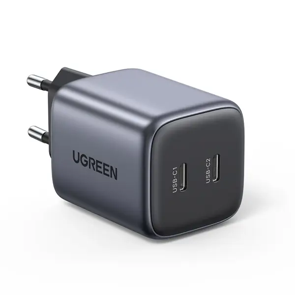 Strujni punjač Ugreen Nexode, 45W, PD 3.0, 2xUSB-C, crni - Slika 3