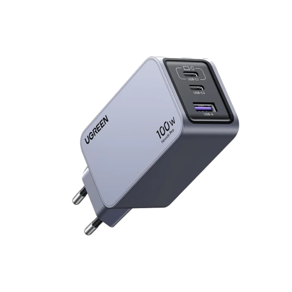 Strujni punjač Ugreen Nexode Pro, 100W, USB-A, 2xUSB-C, sivi - Slika 3