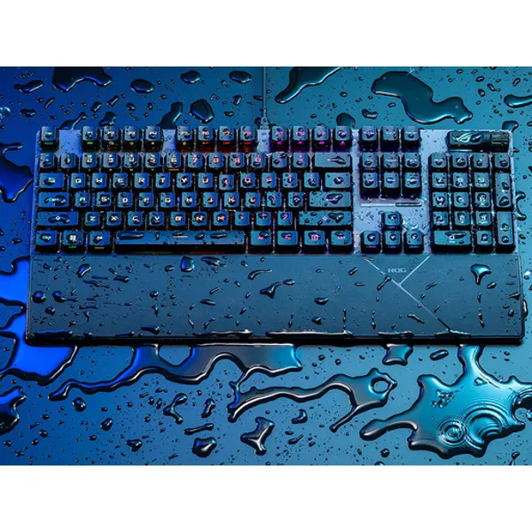 Tipkovnica Asus ROG Strix Scope II RX, žičana, gaming, mehanička, ROG RX Red switches, US Layout, RGB, crna - Slika 4