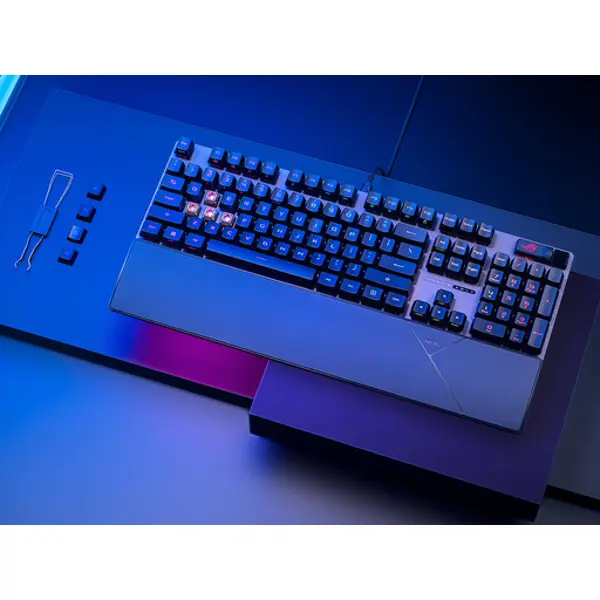 Tipkovnica Asus ROG Strix Scope II RX, žičana, gaming, mehanička, ROG RX Red switches, US Layout, RGB, crna - Slika 2