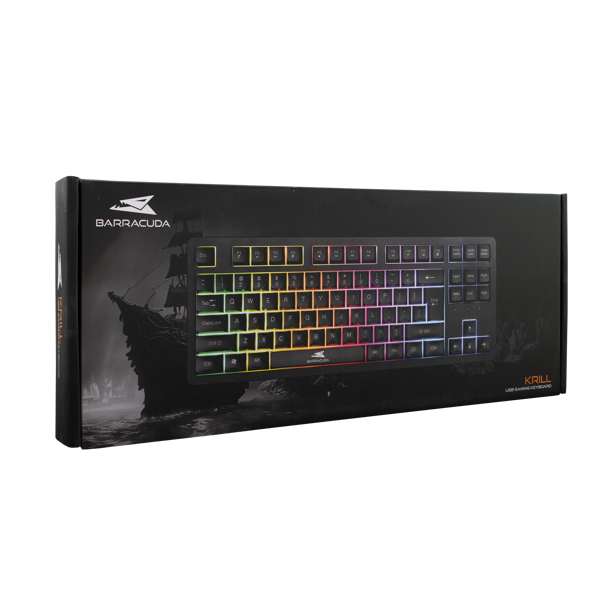 Tipkovnica Baracuda BGK-01114 Krill, žičana, gaming, membranska, LED, US Layout, TKL, crna - Slika 9