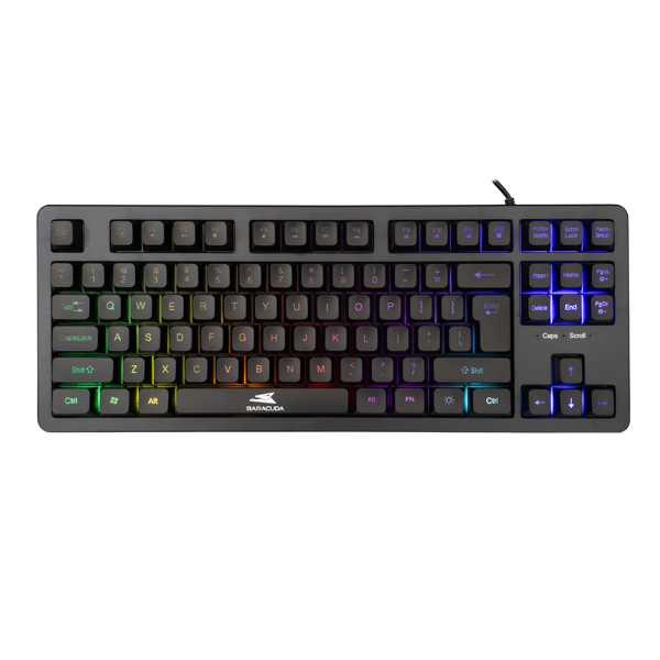 Tipkovnica Baracuda BGK-01114 Krill, žičana, gaming, membranska, LED, US Layout, TKL, crna - Slika 2