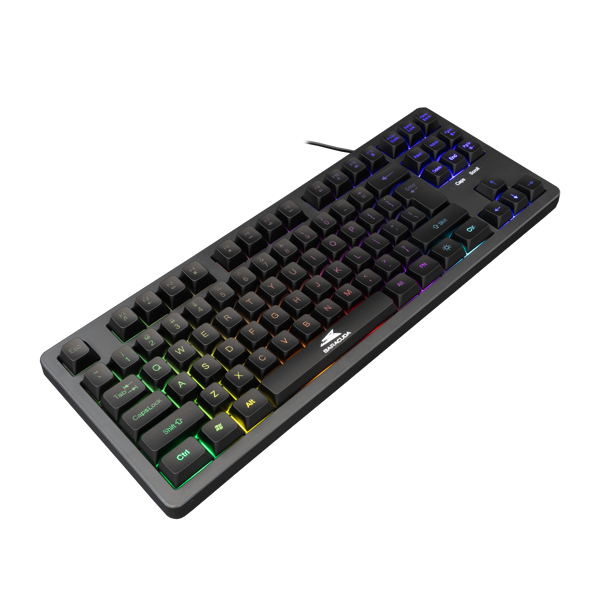 Tipkovnica Baracuda BGK-01114 Krill, žičana, gaming, membranska, LED, US Layout, TKL, crna - Slika 3