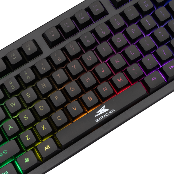 Tipkovnica Baracuda BGK-01114 Krill, žičana, gaming, membranska, LED, US Layout, TKL, crna - Slika 5