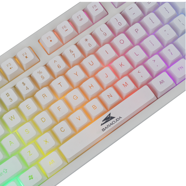 Tipkovnica Baracuda BGK-01114 Krill, žičana, gaming, membranska, LED, US Layout, TKL, bijela - Slika 4