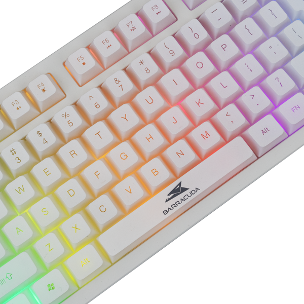 Tipkovnica Baracuda BGK-01114 Krill, žičana, gaming, membranska, LED, US Layout, TKL, bijela - Slika 5