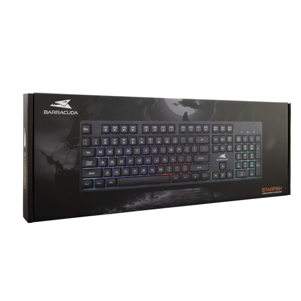 Tipkovnica Baracuda BGK-02114 Starfish, žičana, gaming, membranska, LED, US Layout, crna - Slika 7