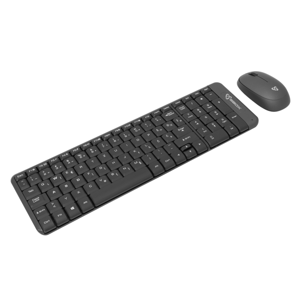 Tipkovnica + miš SBOX WKM-22, bežični, HR, crni - Slika 2