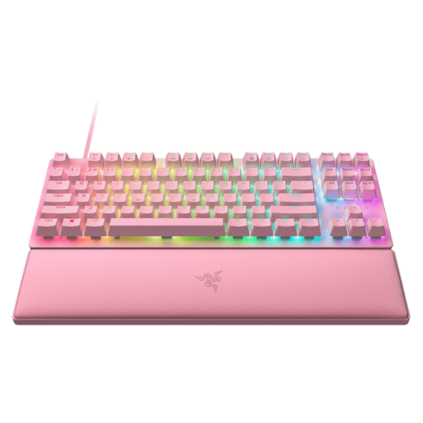 Tipkovnica Razer Huntsman V2 TKL, žičana, gaming, optomehanička, Linear Optical switches, US layout, RGB, roza, RZ03-03942000-R3M1 - Slika 2