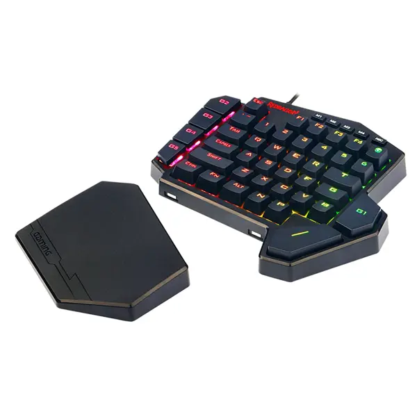 Tipkovnica Redragon Diti K585 RGB, žičana, gaming, mehanička, blue switches, RGB, crna - Slika 5