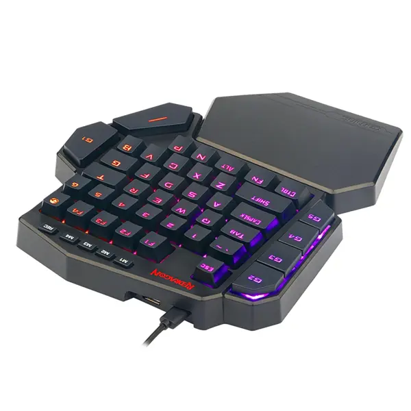 Tipkovnica Redragon Diti K585 RGB, žičana, gaming, mehanička, blue switches, RGB, crna - Slika 4