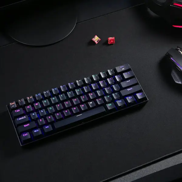 Tipkovnica Redragon Draconic K530 Pro, bežična, bluetooth, gaming, mehanička, RGB, brown switches, TKL, crna - Slika 3