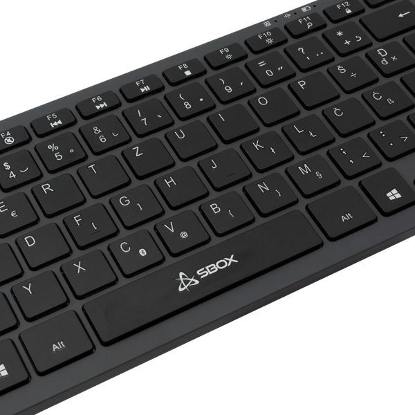 Tipkovnica SBOX BT-05, bežična, bluetooth, HR Layout, srebrna - Slika 4