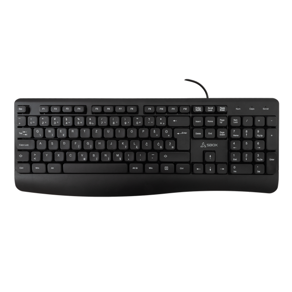 Tipkovnica SBOX K-103, žičana, HR Layout, crna - Slika 1