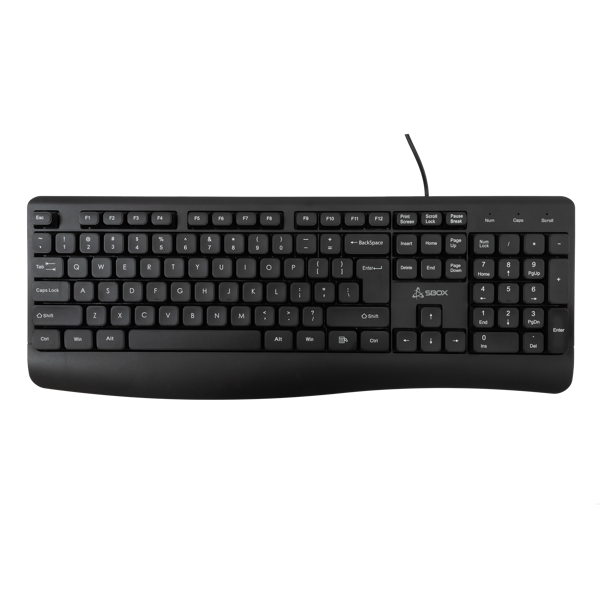 Tipkovnica SBOX K-103, žičana, US Layout, crna - Slika 1