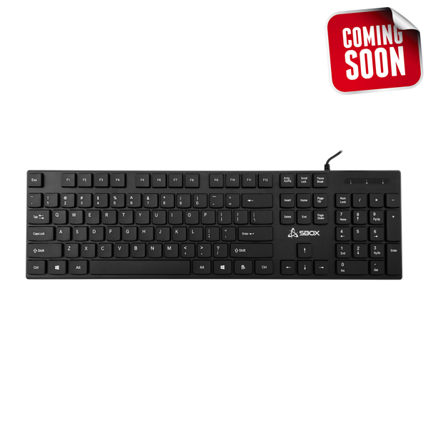 Tipkovnica SBOX K-123, žičana, US Layout, crna - Slika 2