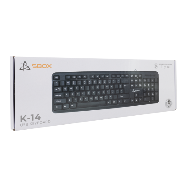 Tipkovnica SBOX K-14, žičana, HR Layout, crna - Slika 3
