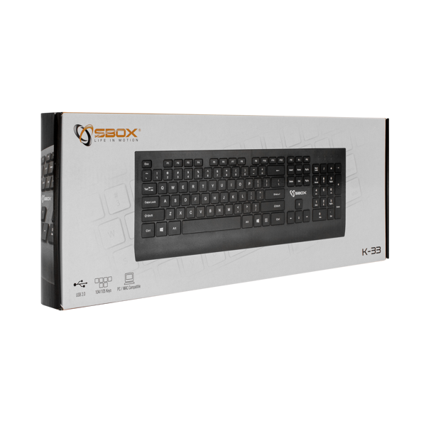 Tipkovnica SBOX K-33, žičana, HR Layout, crna - Slika 6
