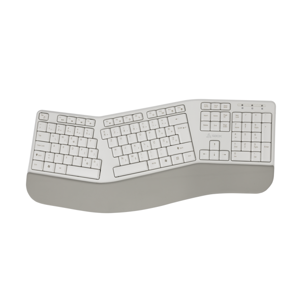 Tipkovnica SBOX WK-905, bežična, ergonomska, HR Layout, bijela - Slika 1