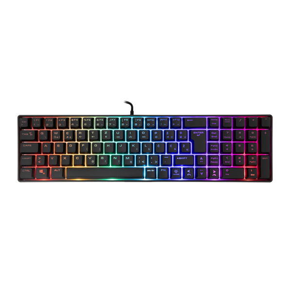 Tipkovnica White Shark GK-001214 Gladius, žičana, gaming, membranska, HR Layout, LED, crna - Slika 1